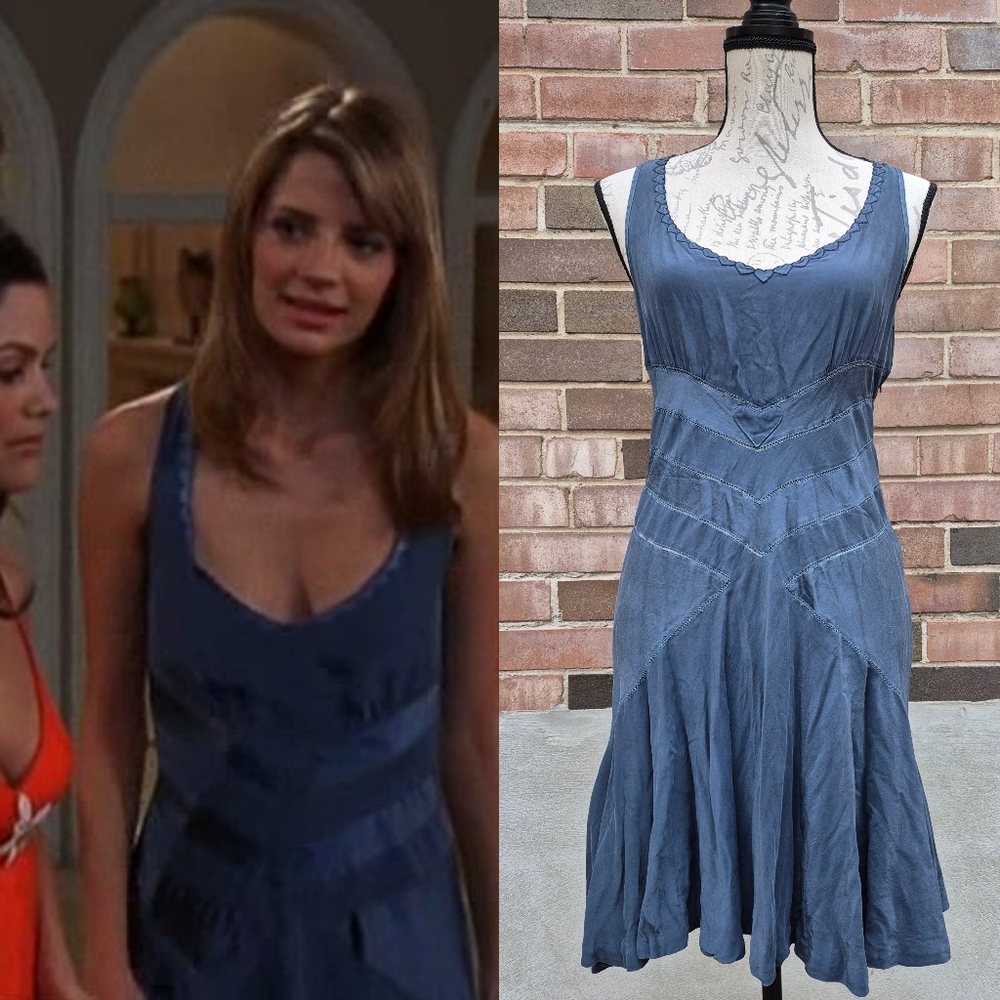 ASO Marissa Cooper The OC Marc By Marc Jacobs Blue Silk Mini Dress 6